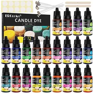 Candle Dye - 22 Colours Liquid Candle Making Dye for DIY Candle Making Supplies Kit, Oil-Based Liquid Candle Colouring for Soy Wax Dyes, Beeswax, Gel Wax, 10ml Each