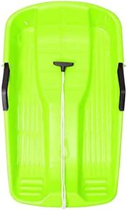 Colaxi Snow Sled, Snow Flying Board Toboggan Sledge Grass Board Snowboard with Pulling Rope and Handles, 26x16'', Green