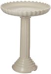 Farm Innovators Model HBC-120C All Seasons Decorative Gray Stone Scalloped Heated Birdbath with Pedestal, 120-Watt