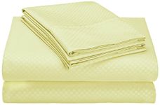 Organic Earth Egyptian Comfort 1800 Series Eco-Friendly 6 Piece Sheet Set, King, Ivory