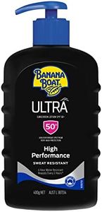 Banana Boat Ultra Sunscreen Lotion SPF50+ 400g, UVA/UVB, High Performance, Sweat Resistant, 4-Hour Water Resistant, Made in Australia