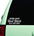 Behind Every Bad is A Car Seat V3 Wall Decal Sticker Vinyl Car Truck Window JDM Windshield Laptop Funny Quote Cute Kids Baby Son Daughter Children Mother Newborn Love Queen Make Up Lashes Brows