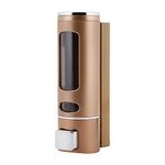 KKD® ABS Plastic Wall Mounted Cylindrical Soap Dispenser, Leak-Free Multipurpose Liquid Dispenser for Hand Wash,Shampoo, Gel Dispenser for Bathroom/Basin/Kitchen Sink (Rose Gold, 400 ml) (Pack of 1)