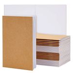 24 Pack Blank Kraft Notebooks A5, Bulk Blank Books To Write Stories, Notebooks for Kids, Drawing, Sketching (14x21 cm)