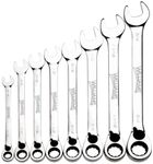 JH Williams WS-1168RC 8-Piece Reversible Ratcheting Combination Wrench Set