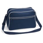 BagBase BG14 Retro Shoulder Bag in French Navy/White - Stylish & Functional Accessory