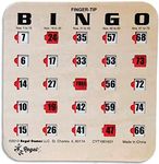 Regal Games 25 Woodgrain/Tan Fingertip Shutter Slide Bingo Cards