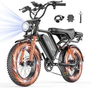 VOLTVOGUE Electric ebike | Full Suspension | Peak 1500w Motor | 31MPH Top Speed | Range 40-70 Miles | 48V 960Wh Removable Battery | LED Headlights | 20-Inch All-Terrain Fat Tires |