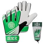 Celtic F.C. Goalkeeper Gloves for Kids Teenagers - Non Slip Padded Palms Size 5 or 7 - Football Celtic Gifts for Boys (Size 5)