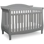 Delta Children Lancaster 4-in-1 Convertible Baby Crib, Grey, Grey