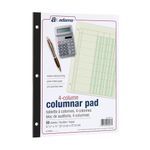 Adams Columnar Analysis Pad, 4 Column Ledger, 8.5" x 11", 100 Pages (50 Sheets), Green, 3 Hole Punch, for Accounting, Bookkeeping & Data (ACP85114)