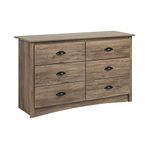 Prepac DDC-4829 Salt Spring 6-Drawer Condo Dresser, Drifted Gray