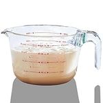 8 Cup Large Glass Measuring Cup - Kitchen Mixing Bowl Liquid Measure Cups Glass Tupperware Bakeware Set, Punch Bowl, Batter Bowl.