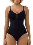 SHAPERX Bodysuit for Women Tummy Control Shapewear Seamless Sculpting Briefs Body Shaper Tank Top, UK-SZ5213-Black-XXS/XS