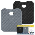 2PCS Waterproof Baby Car Seat Protectors, Car Seat Protector Potty Training Liner for Toddler Baby Kids (Grey&Black)