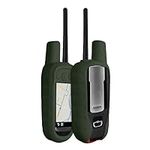 kwmobile Case Compatible with Garmin Alpha 100 - GPS Handset Navigation System Soft Silicone Skin Protective Cover - Dark Green