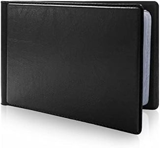 Business Card Holder, 1 Pcs Build in 40 Card Slot PU Leather Business Card Wallet for Credit Card, Business Cards, Men, Women (Black)