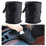 Car Trash Can, Collapsible Pop-up Bag with Waste Basket Rubbish Bin（2 Packs）