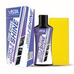 VISTA Vinyl and Leather Shine (110ml) + Free Applicator Sponge in the box | Shiner Polish for Car , Dashboard, Seats, Leather Goods ,Jacket, Handbag, Wallet, Belts, Shoes