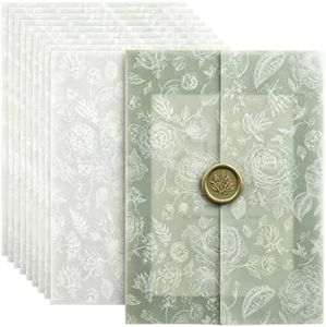 Ferrovista 100 Pack Pre-Folded Vellum Jackets, Translucent Vellum Paper 5x7