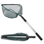 MI CASA Telescopic Fishing Landing Net Collapsible Extensible Foldable Portable for Bird Fish Catch Release Lightweight Portable Aluminum Alloy Frame, 4-Section Telescopic Handle 190cm Length