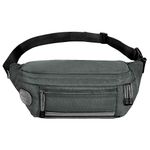 Ryaco Waist Pack, Fanny Pack Hip Bum Bag for Men and Women with Big Pocket for Outdoor Sports Workout Hiking (Grey)