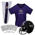 Franklin Sports Baltimore Ravens Kids Football Uniform Set - NFL Youth Football Costume for Boys & Girls - Set Includes Helmet, Jersey & Pants - Medium