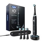 Oral-B Power iO Series 10 Electric Toothbrush, Cosmic Black, iO10 Rechargeable Power Toothbrush with iO Sense Charger, 4 Brush Heads, and Charging Travel Case