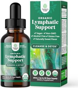 Certified Organic Lymphatic Drainage Drops - Herbal Lymphatic Cleanse and Immune Support Supplement with Echinacea Goldenseal & Red Clover Extract - Vegan Non GMO Alcohol and Sugar Free - 30 Servings