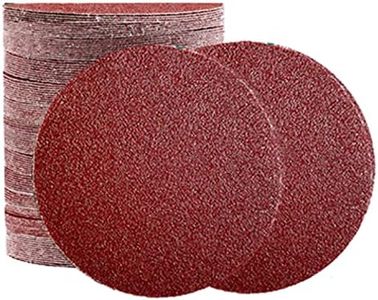 180mm 7" Sanding Discs Pad Hook and Loop Round Flocking Sandpaper Disk for Random Orbital Sanders (60pcs-(10 Pieces Each 60,80,180,120,240,320 Grit))