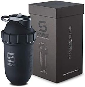 ShakeSphere Double Walled Steel Tumbler, Matte Black, 700 ml Capacity