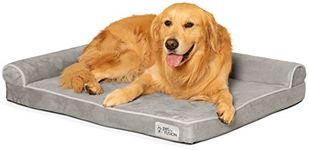 PetFusion BetterLounge Orthopaedic Dog Bed Memory Foam Pet Bed with Waterproof Liner and Removable Cover Comfortable Soft Bed for Dogs- Large (91x71x15 cm)