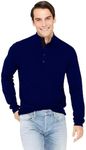 State Cashmere Button Up Mock Neck Sweater - Long Sleeve Pullover for Men Made with 100% Pure Cashmere Sourced from Inner Mongolia Goats - Soft, Lightweight & Versatile - (Navy, Large)