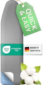 SimplySmooth Premium Bügelbrettbezug 125x45 OEKOTEX100 Made in Germany Bügelbezug 120-125x38-45cm Größe L