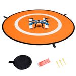 QWORK® Drones Landing Pad , 110cm/43", Universal Waterproof Foldable Landing Pads Double Sided Helipad , for RC Drones Helicopter , PVB Drones , Antel Robotic