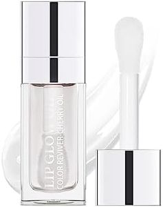 Plumping Lip Gloss - Moisturizing Glossy Lip Oil Tinted - Nourishing Hydrating Lip Glow Oil with Vitamin E - Lips Skin Care Lip Balm Long Lasting Clear Lipgloss Makeup (Clear)