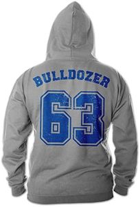 Bud Spencer Men's Bulldozer 63 Hoodie (Grey), Gray, S