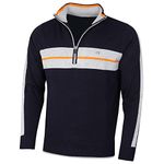 Calvin Klein Golf Mens CK Vertex Half Zip Neck Sweater - Navy - L