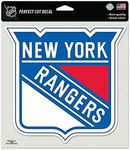 NHL New York Rangers 87538010 Perfect Cut Color Decal, 8" x 8", Black