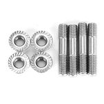 Exhaust Manifold Studs 4pcs M8x1.25 42mm/1.65in T25 T28 Car Exhaust System Stud Nuts