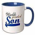 3dRose Worlds Greatest Son Mug, 1 C
