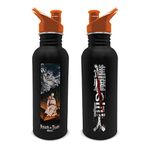 Pyramid International Attack On Titan Water Bottle (Season 4 Design) 540ml Metal Water Bottle, Drink Bottle and Waterbottle - Official Attack On Titan Merch, Black