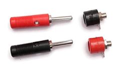 Electronic Spices (Pair of 10 Male and Female Plug 4mm Banana Pin with Socket Speaker Wire Cable Audio Banana Speaker Plug Banana Plug Connector Jack Screw-type Banana Head Black and Red Color