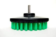 BuffKing Plastic Cleaning Drill Brush - 5.25 Inches (Green Soft Bristle)