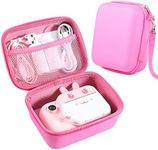 Kids Camera Bag Compatible with MINIBEAR Kids Camera, Camera Box for Kids, Camera Case for Kids, Portable Hard Case for Kids, Shockproof Storage Box, Fits Most Kids Digital Cameras(Pink)