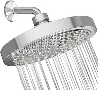 Winthorpe Conservation Rain Shower Head, Chrome, Round, Low Flow, High Pressure, 1.8 GPM Water Saving, 360 Degree, Eco and Energy Efficient Rainfall Showerhead