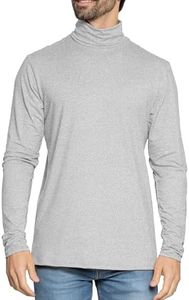 Men's Long Sleeve Turtleneck Heather Gray 2X