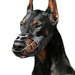 NALEINING Dog Muzzle, Anti-Biting and Anti-Barking, Professional Muzzle for Large Medium and Small Dogs (Medium,Black)