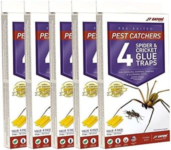 J T Eaton 076706844002 Spider and Cricket Glue Trap (Pack of 5), White Box