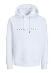 JACK & JONES Mens JJ Sweat Hoodie White L